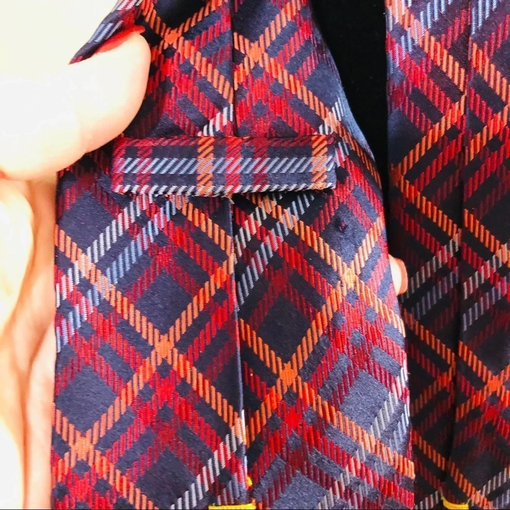 Countess Mara Lazzari Plaid Silk Tie
